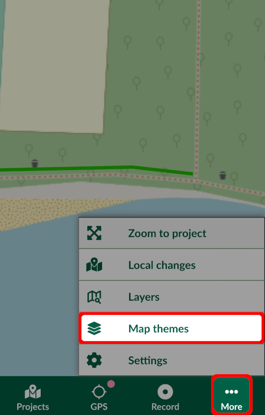 Map themes in Mergin Maps Input
