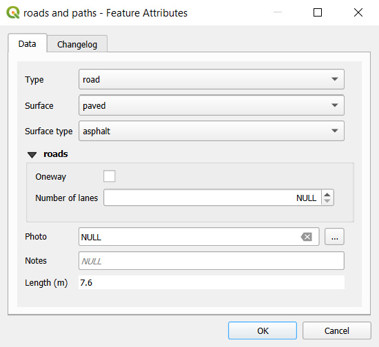 QGIS form layout with tabs and groups