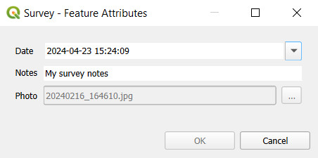 Attributes form in QGIS