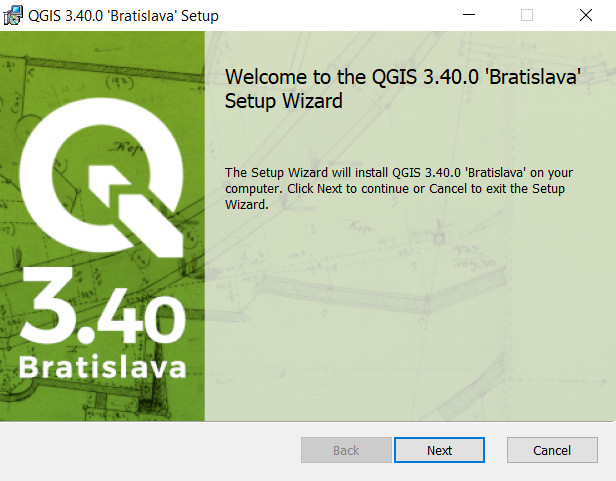 QGIS installer Setup Wizard