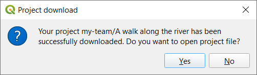 QGIS prompt Do you want to open project?