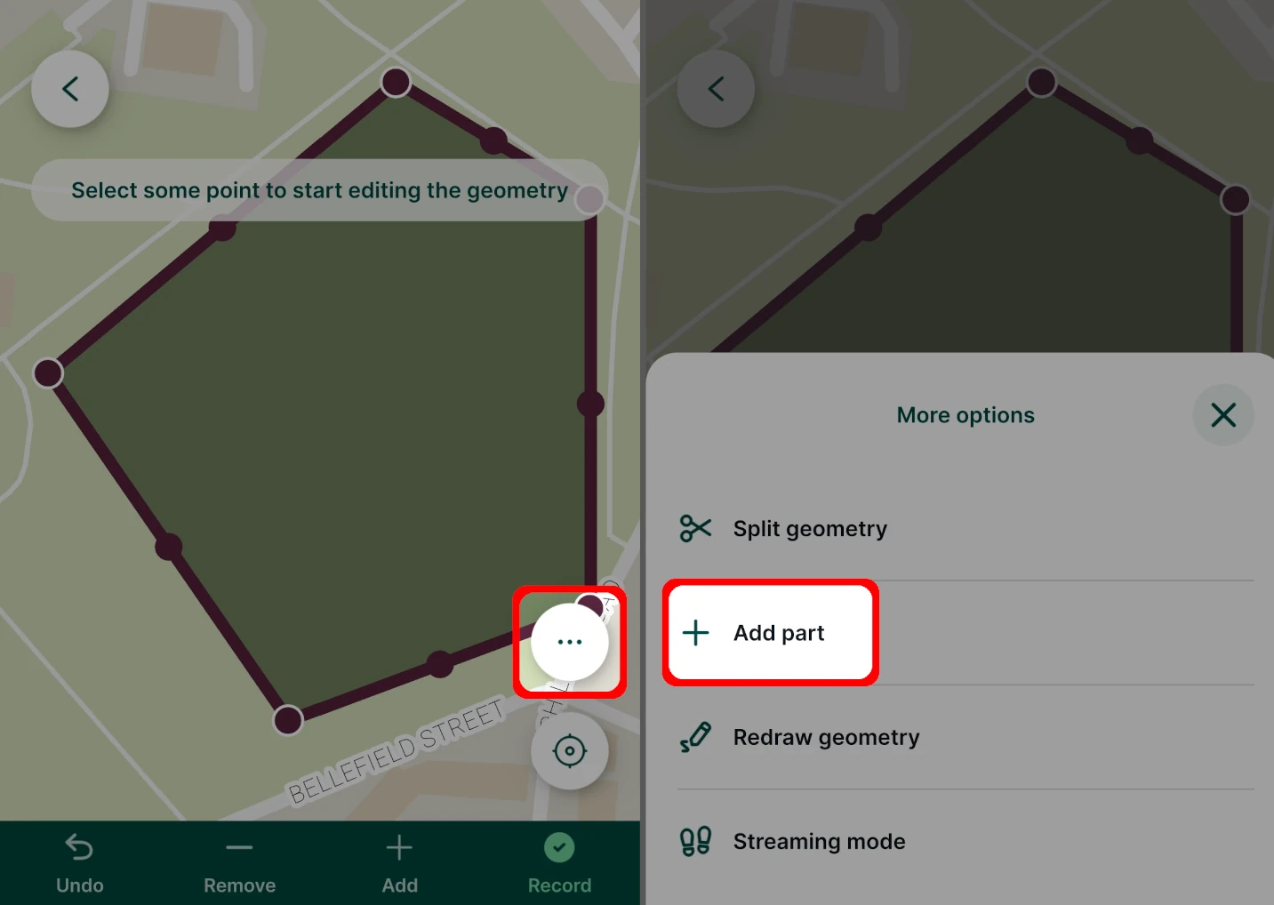 Adding geometry part in Mergin Maps mobile app