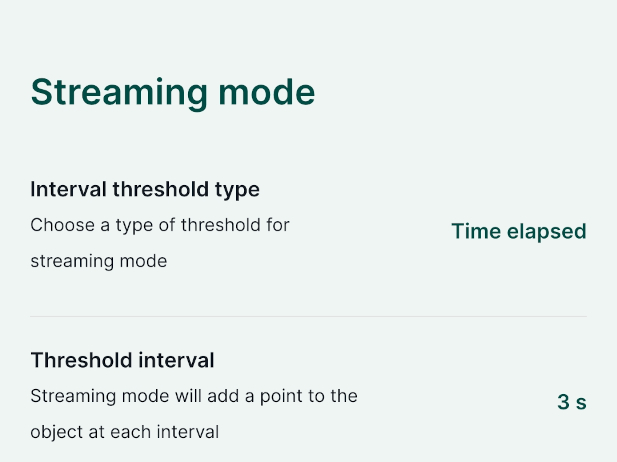 Mergin Maps mobile app Streaming mode
