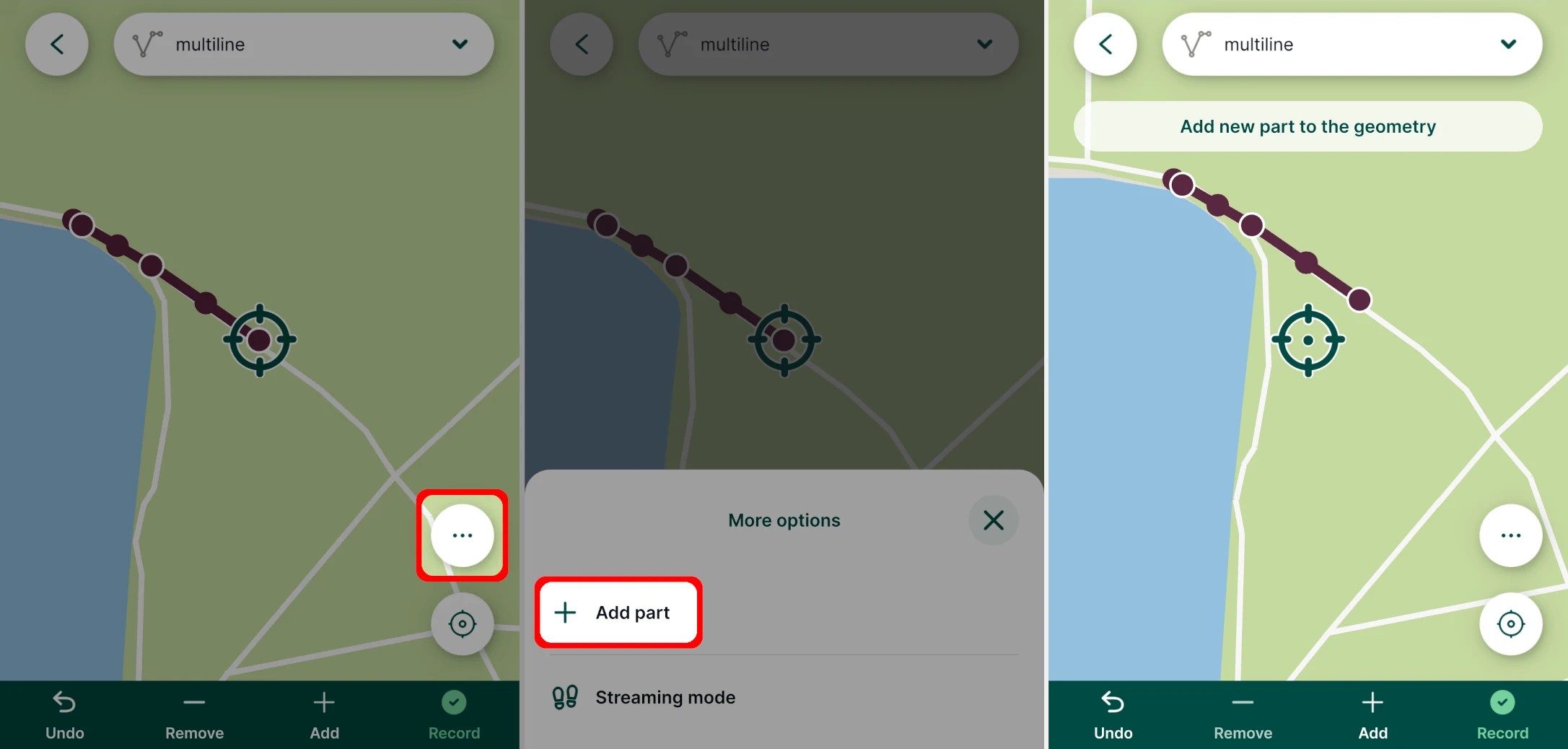 Add feature part in Mergin Maps mobile app