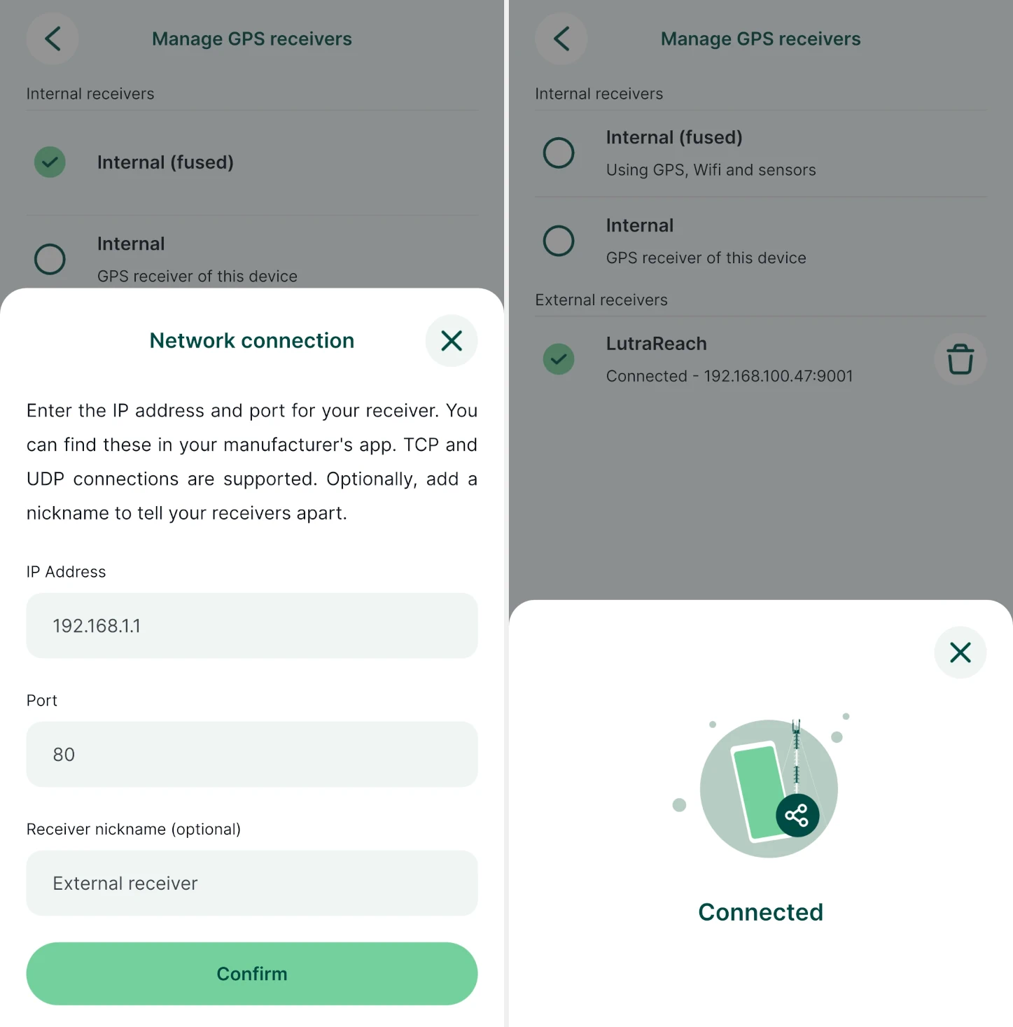 Connect a GPS receiver using a network provider Connect a GPS receiver using a network provider