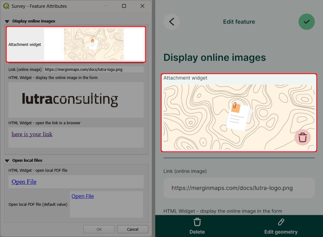 Online image preview in QGIS and in Mergin Maps mobile app